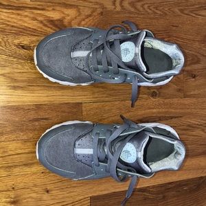 White and Grey Nike Huarache